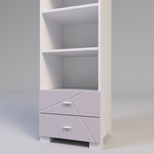 На фото стеллаж Х-СКАУТ Х-43 Санти белый / розовый