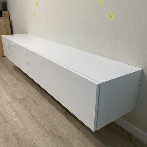 Фото тумбы ТВ 200 SLIDE CAMA MEBLE белый глянец от покупателя – вид сбоку