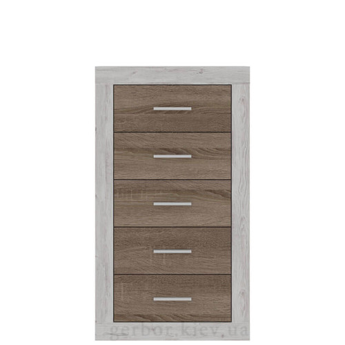 Фото комоду САРА KOM5S Гербор сосна каньйон / дуб сонома трюфель