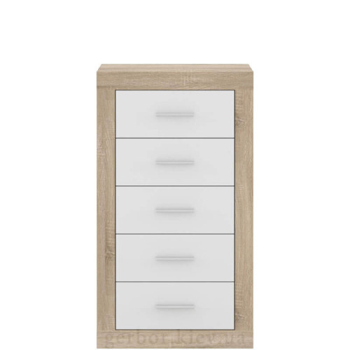 Фото комоду САРА KOM5S Гербор дуб сонома / німфея альба