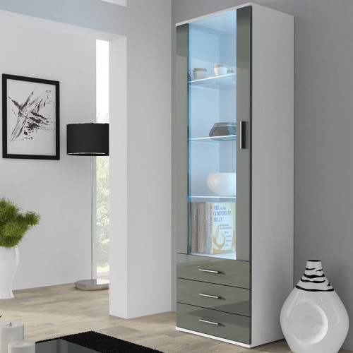 Фото витрины SOHO CAMA MEBLE белый / серый глянец