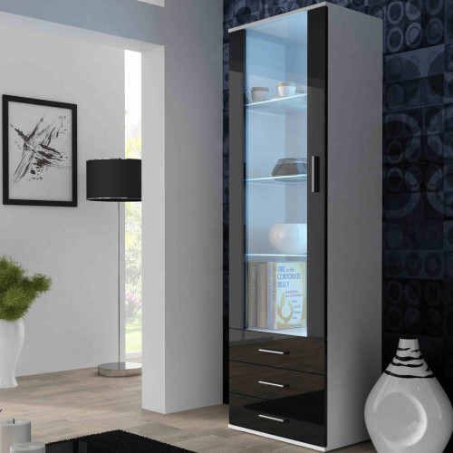 Фото витрины SOHO CAMA MEBLE белый / черный глянец