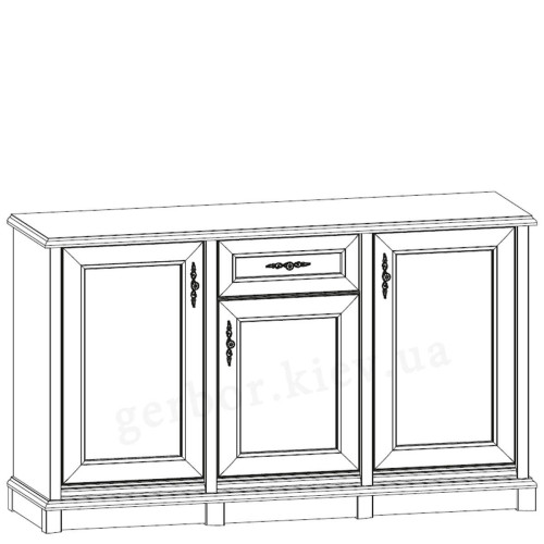 Фото комода СОНАТА НЬЮ 3D1S Гербор – схема