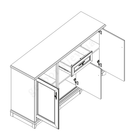 Фото комода СОНАТА НЬЮ 3D1S Гербор – схема наповнення