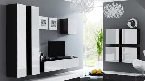 VIGO CAMA MEBLE Комплект 25 черный / белый глянец