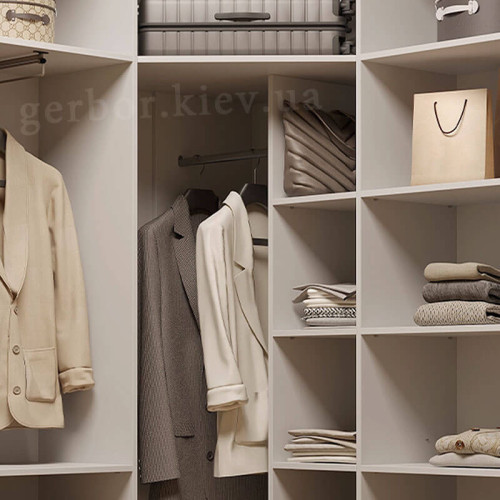 Фото кутової шафи КЕНТУКІ SZFN5D БРВ ВМК – штанга для вішалок та полиці