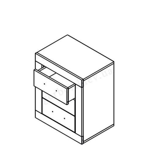 Фото приліжкової тумбочки САРА KOM3S Гербор – схема наповнення