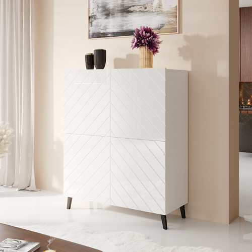 Фото комоду ABETO 100 CAMA MEBLE білий / білий глянець
