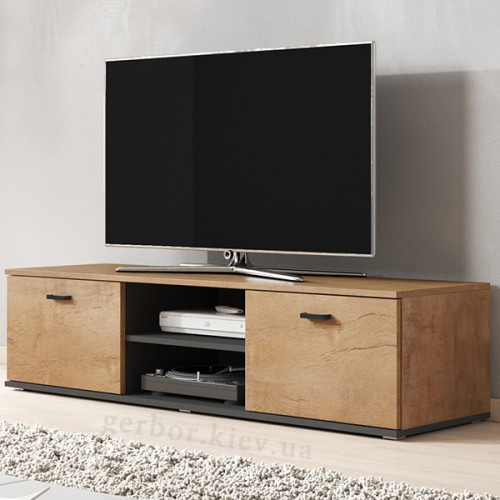 Фото тумбы ТВ 140 SOHO CAMA MEBLE дуб лефкас / черный