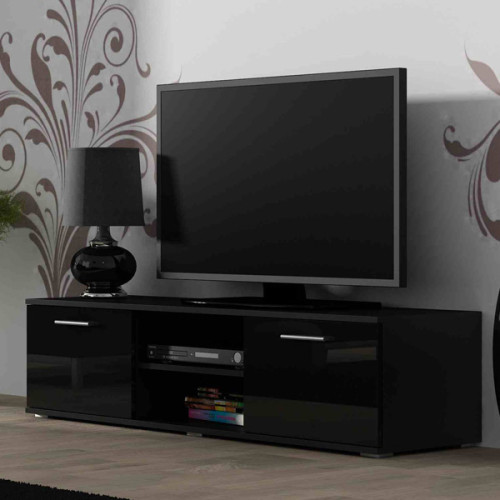 Фото тумбы ТВ 140 SOHO CAMA MEBLE черный / черный глянец