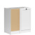 Фото лівої кутової тумби JUNONA LINE DNW/100/82L BBL BRW білий – вигляд збоку