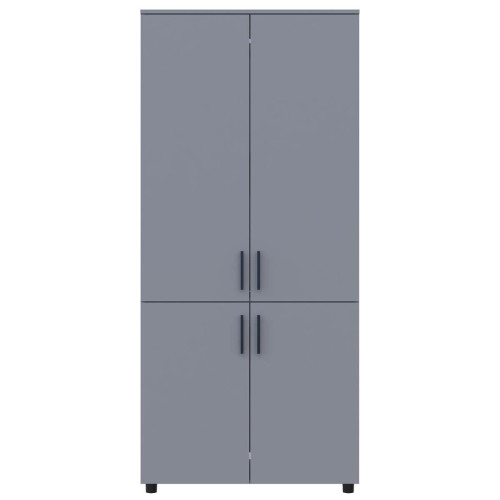 Фото сірої шафи ТОРН 2 ДСП полиці ДОРОС (DOROS) – вигляд спереду