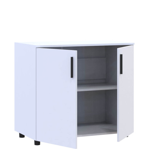 Фото білої тумби ТОРН 2 ДСП ДОРОС (DOROS) – вигляд збоку наповнення