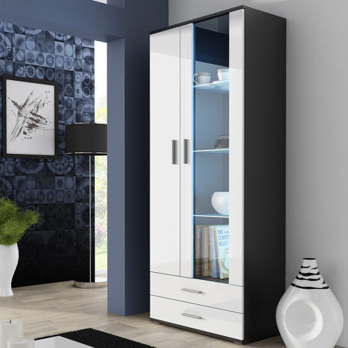 Фото витрины 2D2S SOHO CAMA MEBLE черный / белый глянец
