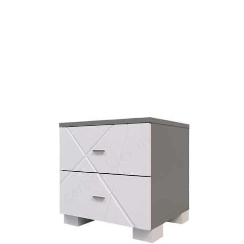 Фото прикроватной тумбочки Х-СКАУТ Х-04 Санти серый / белый