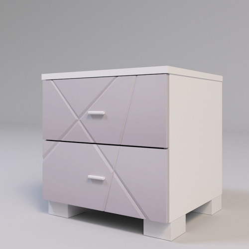 Фото прикроватной тумбочки Х-СКАУТ Х-04 Санти белый / розовый