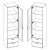 Фото високої вітрини DOORSET 1W2S MEBELBOS – два варіанти зборки