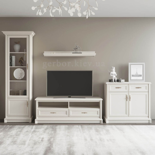 Фото тумби під телевізор 150 СОНАТА НЬЮ Гербор в інтер'єрі вітальні