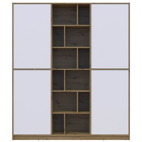 Фото шафи ДСП МОРГАН ДОРОС (DOROS) дуб артизан / білий – вигляд спереду