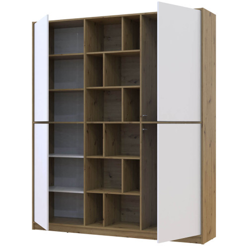 Фото шафи ДСП МОРГАН ДОРОС (DOROS) дуб артизан / білий – наповнення