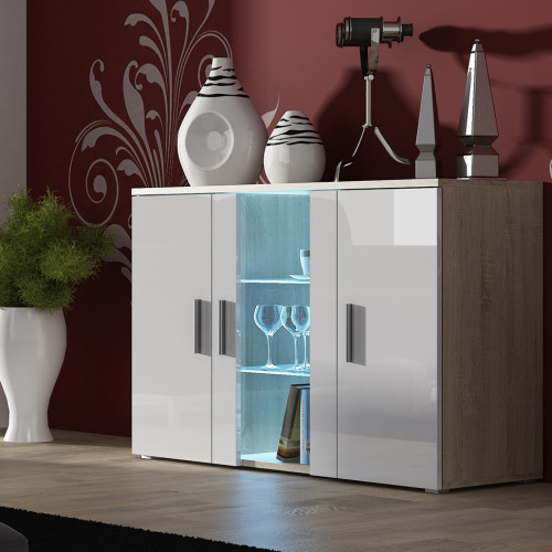 Фото комода SOHO CAMA MEBLE дуб сонома / белый глянец