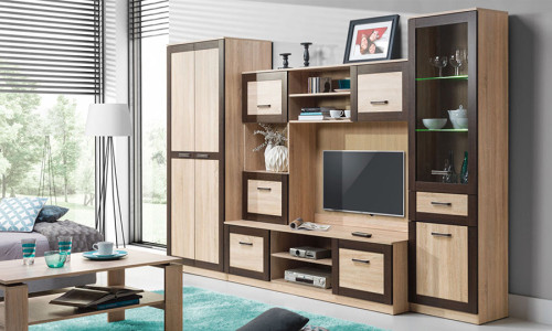 Фото надставки ТВ BOSS BS5 BOGFRAN в интерьере гостиной