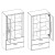 Фото низької вітрини DOORSET 1W2S MEBELBOS – схеми двох варіантів збирання