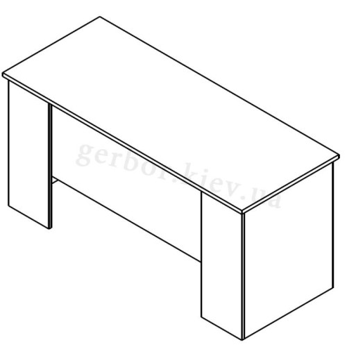 Фото письмового столу ОФIС НЬЮ BIU160 Гербор – схема тильної сторони