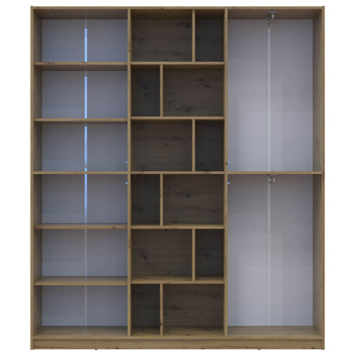 Фото шафи ДСП МОРГАН ДОРОС (DOROS) дуб артизан – вигляд спереду наповнення