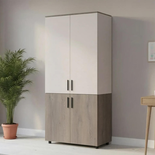 Фото шафи ТОРН 2 ДСП полиці ДОРОС (DOROS) кремона канноло / кашемір в інтер'єрі