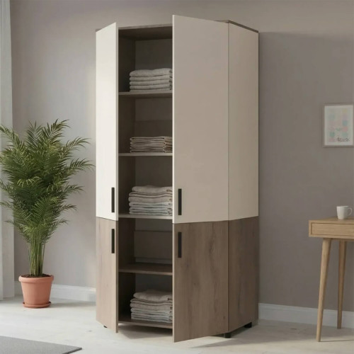 Фото наповнення шафи ТОРН 2 ДСП полиці ДОРОС (DOROS) кремона канноло / кашемір в інтер'єрі