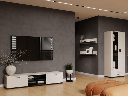 Фото комплекту меблів для вітальні SOHO 8 CAMA MEBLE кашемір / чорний