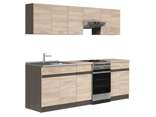 Фото кухні JUNONA LINE 230 ZBL BRW сонома – вигляд збоку