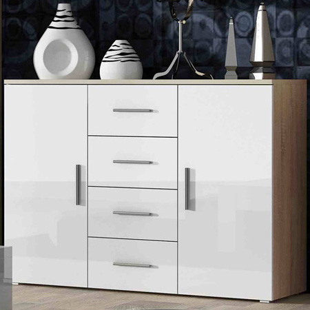 Фото комода Uni SOHO CAMA MEBLE дуб сонома / белый глянец