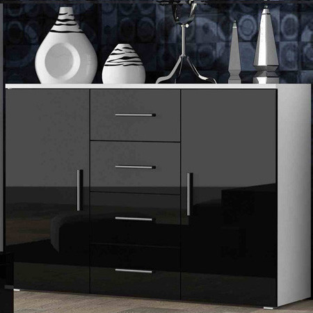 Фото комода Uni SOHO CAMA MEBLE белый / черный глянец