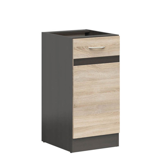 Фото лівої тумби JUNONA LINE D1D/40/82L BBL BRW сонома – вигляд збоку