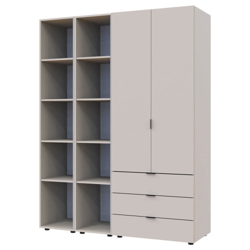 Фото шафи 2 ДСП з 2 етажерками ГЕЛАР ДОРОС (DOROS) кашемір