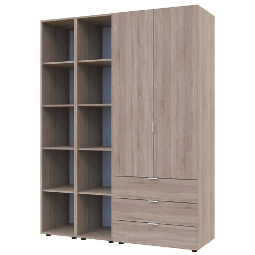 Фото шафи 2 ДСП з 2 етажерками ГЕЛАР ДОРОС (DOROS) дуб сонома