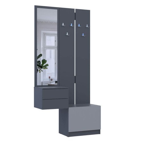 СОЛА Передпокій 2+3 Вішак та Дзеркало з тумбою ДОРОС (DOROS)