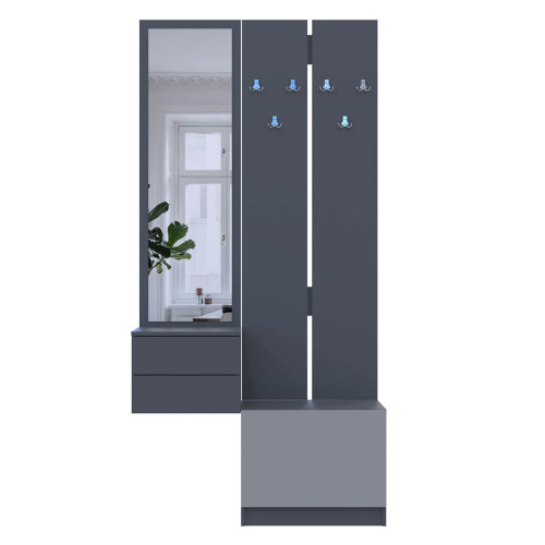 СОЛА Передпокій 2+3 Вішак та Дзеркало з тумбою ДОРОС (DOROS)