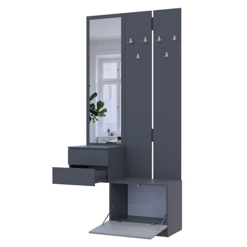 СОЛА Передпокій 2+3 Вішак та Дзеркало з тумбою ДОРОС (DOROS)