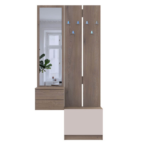 СОЛА Передпокій 2+3 Вішак та Дзеркало з тумбою ДОРОС (DOROS)