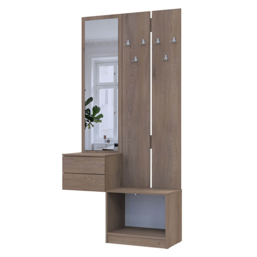 СОЛА Передпокій 2+3 Вішак та Дзеркало з тумбою ДОРОС (DOROS)