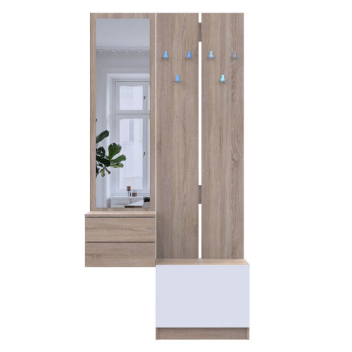 СОЛА Передпокій 2+3 Вішак та Дзеркало з тумбою ДОРОС (DOROS)