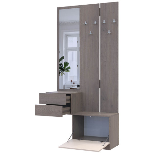 СОЛА Передпокій 2+3 Вішак та Дзеркало з тумбою ДОРОС (DOROS)