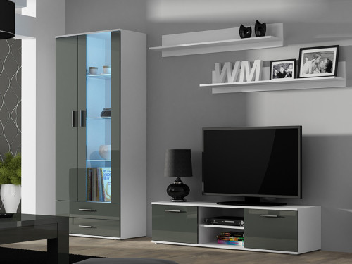 Фото комплекта мебели для гостиной SOHO 11 CAMA MEBLE белый / серый глянец