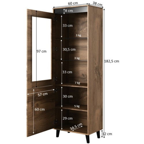 Фото вітрини NORD CAMA MEBLE – схема з розмірами