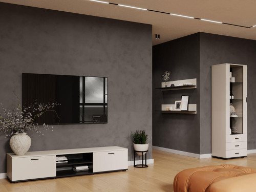 Фото комплекту меблів для вітальні SOHO 1 CAMA MEBLE кашемір / чорний