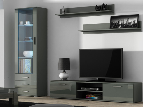 Фото комплекта мебели для гостиной SOHO 1 CAMA MEBLE серый / серый глянец