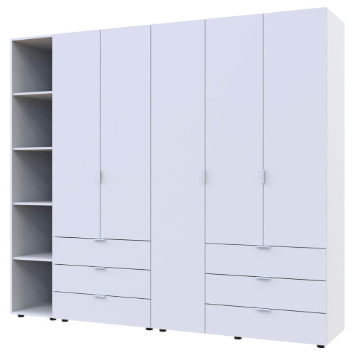 Фото шафи 2+3 ДСП з етажеркою ГЕЛАР ДОРОС (DOROS) білий